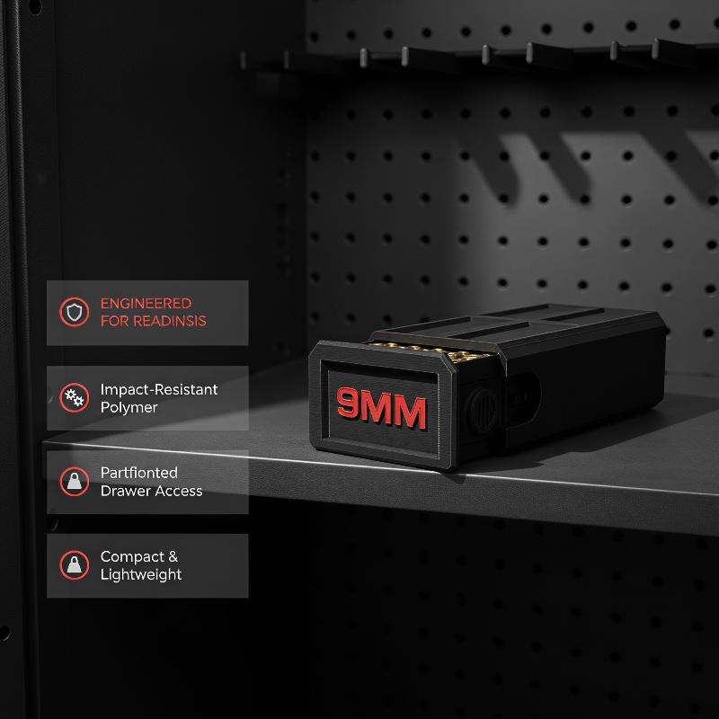 Hunting And Outdoor Stores - 3D Printed 9mm Storage Case 50-Round