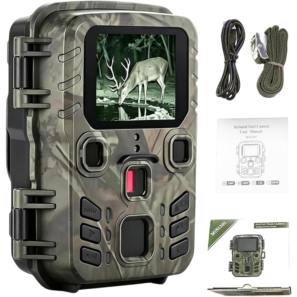 Outdoor Hunting Video Camera - Mini Trail Game Camera Night Vision