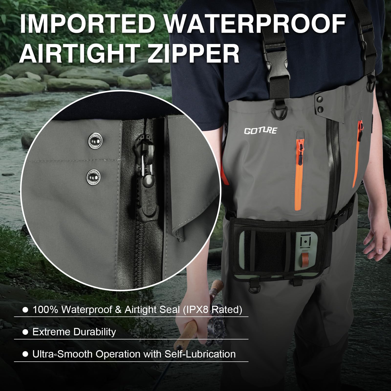 Goture 5-Layer Waterproof Fish - Fishing Waders Breathable review and price