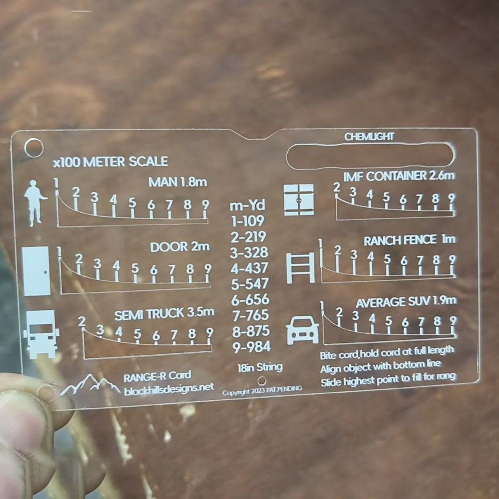Acrylic Durable Range Finder C - Hunting Outdoors Card review and price