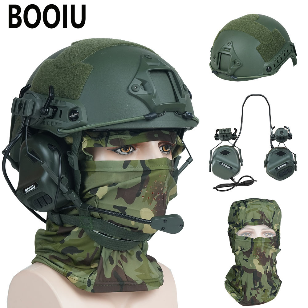 BOOIU Tactical Airsoft Helmet  - Outdoor Hunting Kit review and price