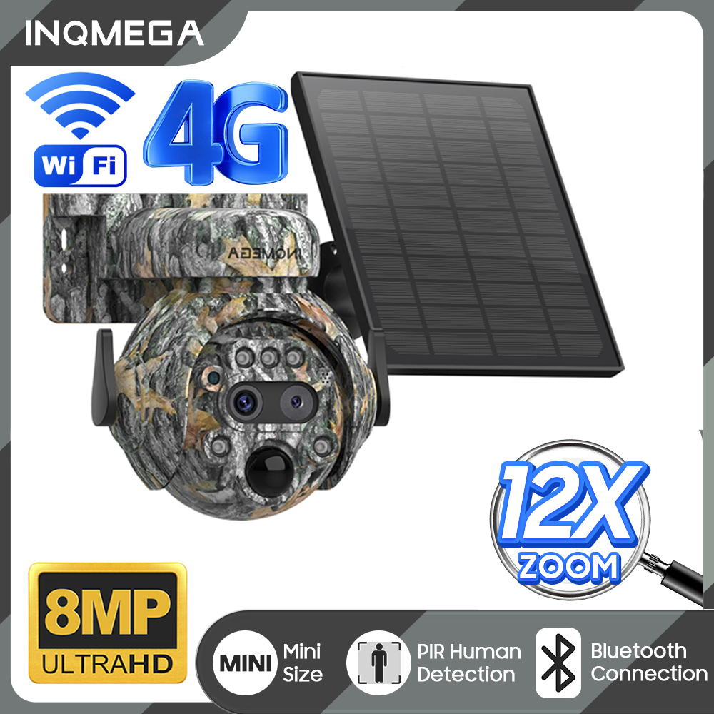 INQMEGA 12X ZOOM 4K 8MP Solar  - Outdoor Hunting Camera Wifi review and price