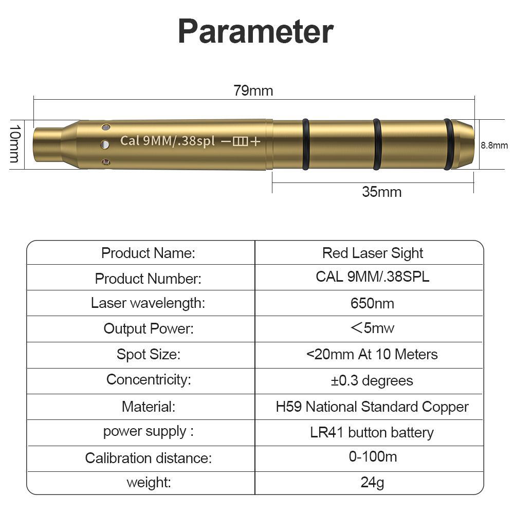 9MM/38SPL Red Laser Boresighte - Outdoor Hunting Lab review and price